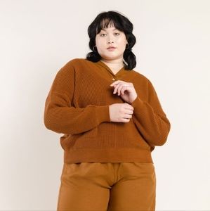 NWT Tradlands Canyon V-Neck Sweater Sienna 1X